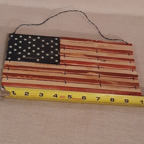 Rustic Wood Hanging American Flag Americana / 4th Of July - Picture 4 of 5